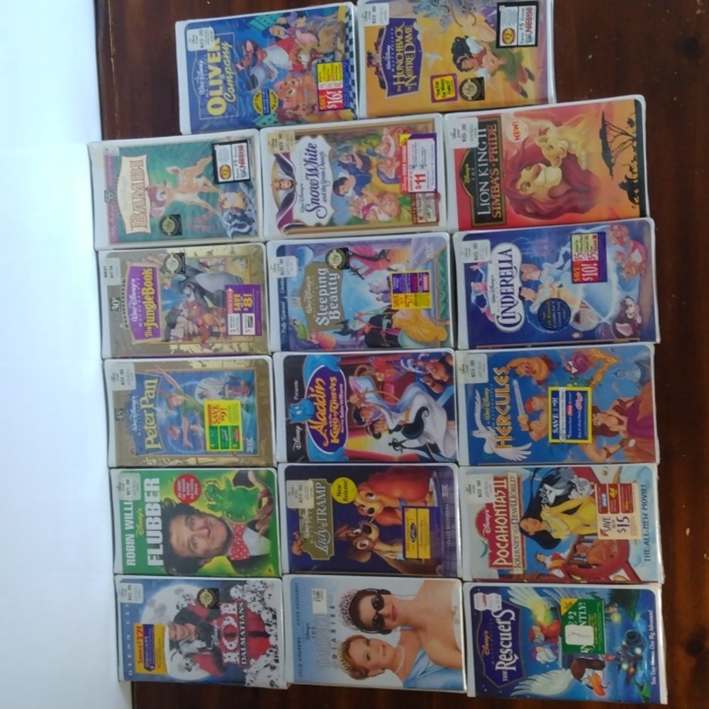 17 Brand new FACTORY SEALED Disney VHS